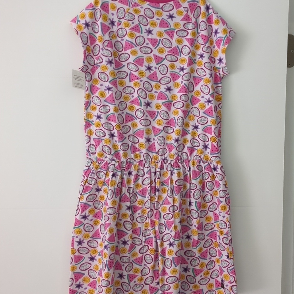 Tea Collection Watermelon Colorful Kids Dress with Fruit Print Girls Size 12 - Picture 4 of 4